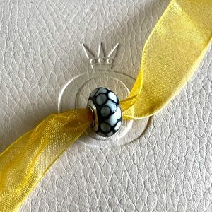 Pandora Murano Glass Bead - Rare B&W